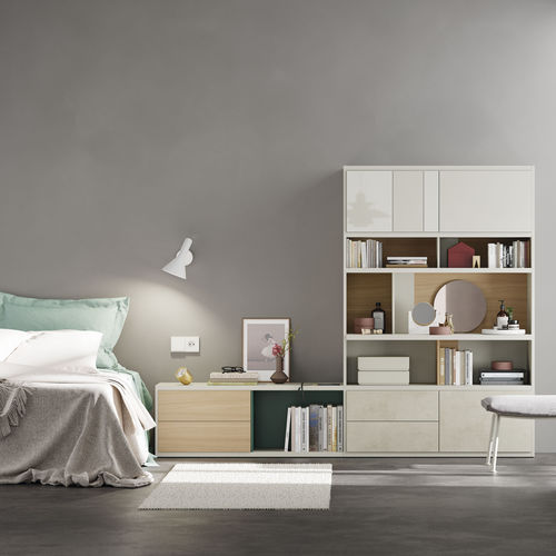 Libreria modulare - EST119 - VIVE - MUEBLES VERGE S.L. - contemporanea / in legno laccato / in rovere
