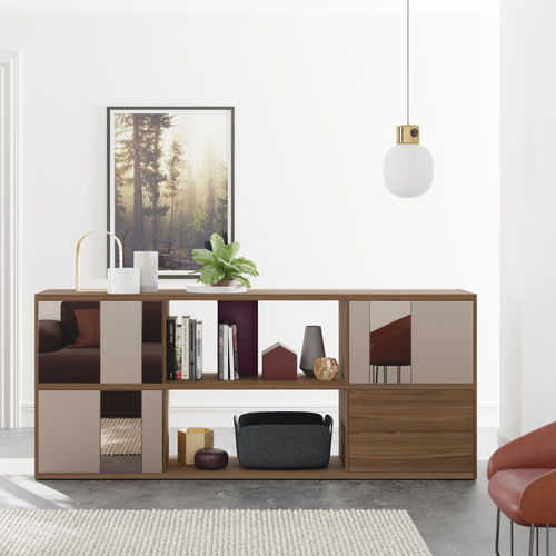 Libreria modulare - EST124 - VIVE - MUEBLES VERGE S.L. - a paravento / contemporanea / in legno laccato
