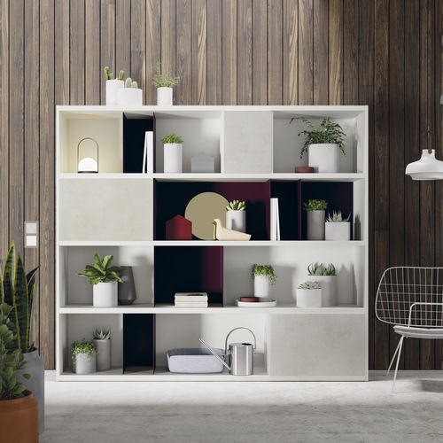 Libreria modulare - EST125 - VIVE - MUEBLES VERGE S.L. - contemporanea / in legno laccato / in ceramica