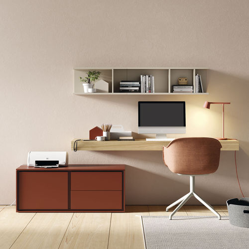 Scrivania contemporanea - BOOK 15 - VIVE - MUEBLES VERGE S.L. - in rovere / impiallacciata in legno