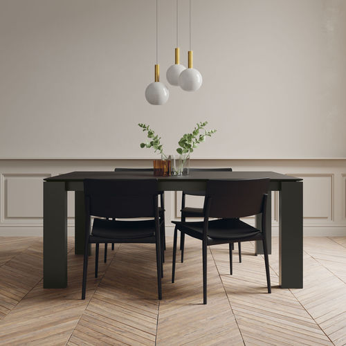 Tavolo da pranzo contemporaneo - TAVOLE 100 - VIVE - MUEBLES VERGE S.L. - in ceramica / con supporto in metallo laccato / rettangolare