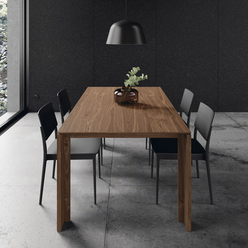 Tavolo da pranzo contemporaneo - TAVOLE 102 - VIVE - MUEBLES VERGE S.L. - impiallacciato in legno / con supporto in legno / rettangolare