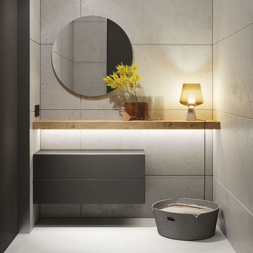 Mobile da ingresso contemporaneo - ON RECIBIDOR 5 - VIVE - MUEBLES VERGE S.L. - a muro / in rovere / in legno laccato