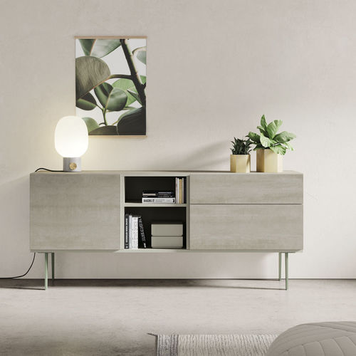 Credenza contemporanea - ON APARADOR 1 - VIVE - MUEBLES VERGE S.L. - in legno laccato opaco / in ceramica / con ripiano