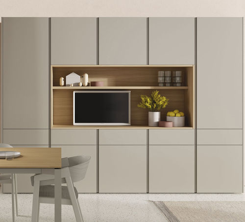 Parete attrezzata TV contemporaneo - ON BOISERIE 5 - VIVE - MUEBLES VERGE S.L. - in legno laccato