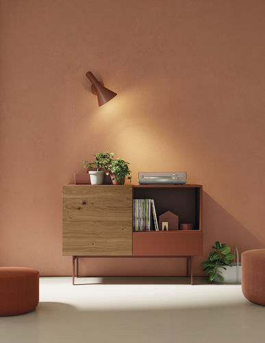 Credenza contemporanea - COMPACT APARADOR 1 - VIVE - MUEBLES VERGE S.L. - in legno laccato / in rovere / impiallacciata in legno