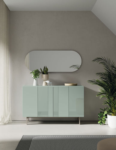 Credenza contemporanea - COMPACT APARADOR 2 - VIVE - MUEBLES VERGE S.L. - in legno laccato / in vetro laccato / in cristallo