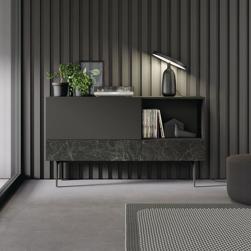 Credenza moderna - COMPACT APARADOR 5 - VIVE - MUEBLES VERGE S.L. - in legno laccato opaco / in ceramica / con ripiano