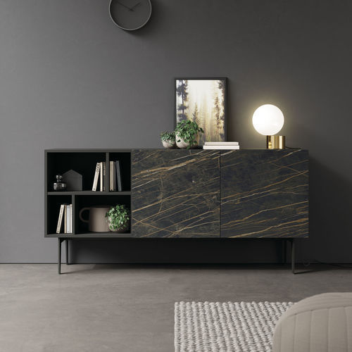 Credenza moderna - COMPACT APARADOR 11 - VIVE - MUEBLES VERGE S.L. - in legno laccato opaco / in ceramica / con ripiano