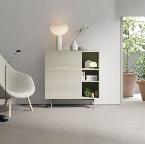 Credenza moderna - COMPACT APARADOR 12 - VIVE - MUEBLES VERGE S.L. - in legno laccato opaco / in ceramica / con ripiano