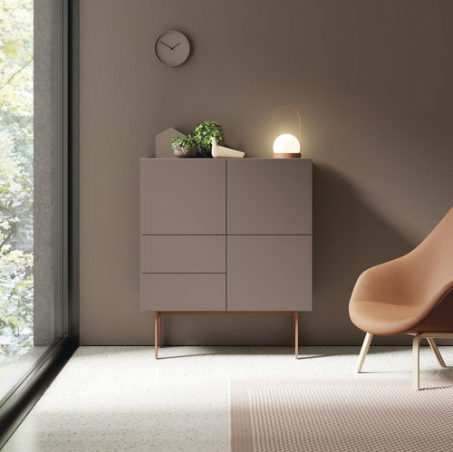 Credenza moderna - COMPACT APARADOR 14 - VIVE - MUEBLES VERGE S.L. - in legno laccato opaco / con cassetti / con ante battenti
