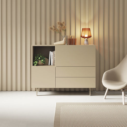 Credenza moderna - COMPACT APARADOR 15 - VIVE - MUEBLES VERGE S.L. - in legno laccato opaco / con ripiano / con cassetti