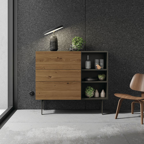 Credenza moderna - COMPACT APARADOR 18 - VIVE - MUEBLES VERGE S.L. - in rovere / impiallacciata in legno / in legno laccato opaco