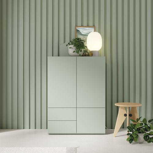 Credenza alta - COMPACT APARADOR 21 - VIVE - MUEBLES VERGE S.L. - moderna / in legno laccato opaco / con ripiano