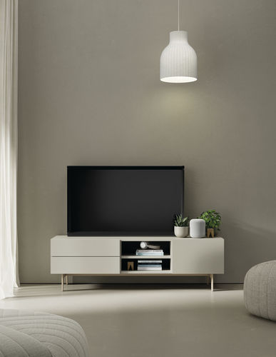 Mobile porta TV contemporaneo - COMPACT SALON 1 - VIVE - MUEBLES VERGE S.L. - con cassetti / con ripiani / in legno laccato opaco