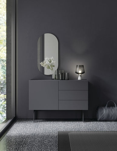 Credenza contemporanea - COMPACT RECIBIDOR 3 - VIVE - MUEBLES VERGE S.L. - in legno laccato opaco / con cassetti / con ante battenti