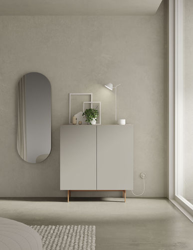Credenza alta - COMPACT RECIBIDOR 6 - VIVE - MUEBLES VERGE S.L. - contemporanea / in legno laccato opaco / con ante battenti