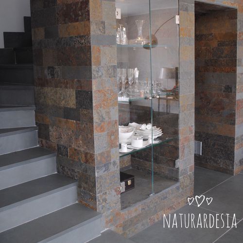 Piastrella in pietra naturale - MULTICOLOR SLATE NATURAL  - MAP Slate Srl - opaca / da interno / da pavimento