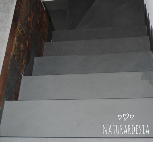 Scala dritta - MARE SLATE  - MAP Slate Srl - con gradini in pietra / da esterno / contemporanea