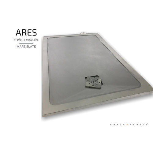 Piatto doccia rettangolare - ARES  - MAP Slate Srl - da incasso / in ardesia / antisdrucciolo