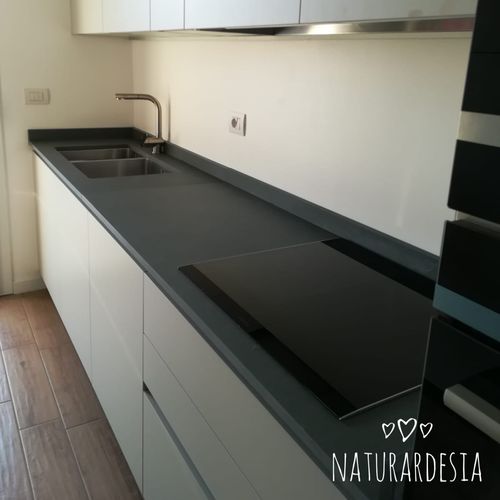 Piano di lavoro per cucina in ardesia - MARE SLATE - MAP Slate Srl - da cucina / da esterno / grigio