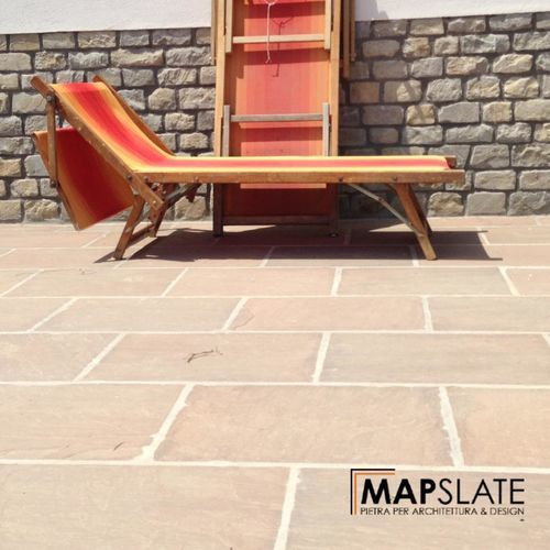Pavimento in pietra naturale - PIETRA D'ORIENTE - MAP Slate Srl - da esterno / da interno / residenziale