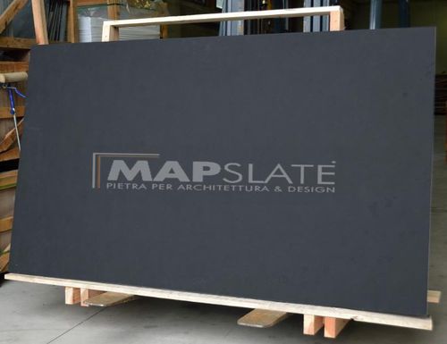 Lastra in pietra in ardesia - BLACK SLATE SLABS  - MAP Slate Srl - nera