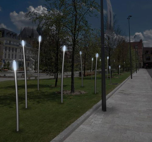 Colonna luminosa contemporanea - ASTRE - Design espaces - in acciaio inossidabile / LED / per spazio pubblico