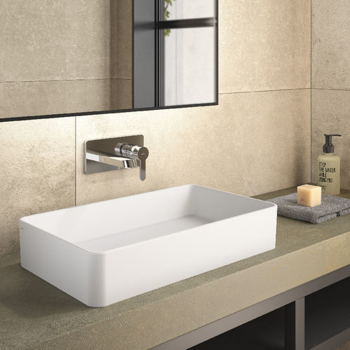 Lavabo da appoggio - HERA - Ceramicas Gala - su misura / rettangolare / 1 foro