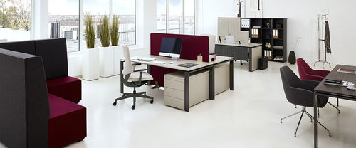 Scrivania per open space - INTERO - Febrü Büromöbel GmbH - contemporanea / impiallacciata in legno / in melaminico