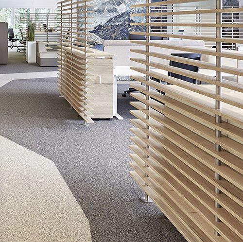 Divisorio per ufficio a pavimento - FIN UNIT - Febrü Büromöbel GmbH - in legno / design