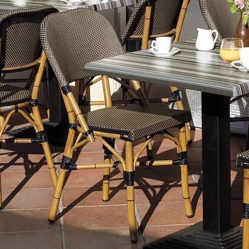 Sedia da ristorante contemporanea - TEQUILA  - VLAEMYNCK - da esterno / in tessuto / con supporto in alluminio laccato