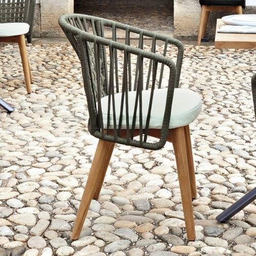 Sedia da ristorante contemporanea - GORDES - VLAEMYNCK - da esterno / da interno / in tessuto