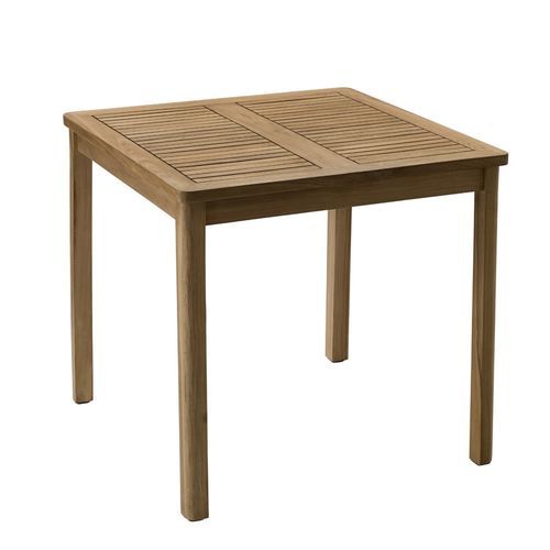 Tavolo da pranzo contemporaneo - IBIZA - VLAEMYNCK - in teak / con supporto in teak / quadrato