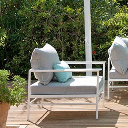 Poltrona contemporanea - RIVAGE - VLAEMYNCK - in Sunbrella® / in Batyline® / in alluminio laccato