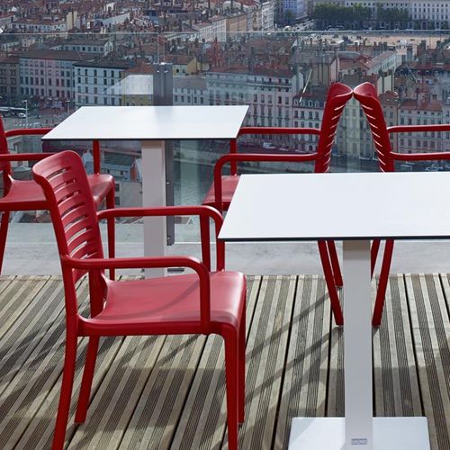 Sedia da ristorante contemporanea - PARK - VLAEMYNCK - da esterno / in polipropilene / con base in fibra di vetro