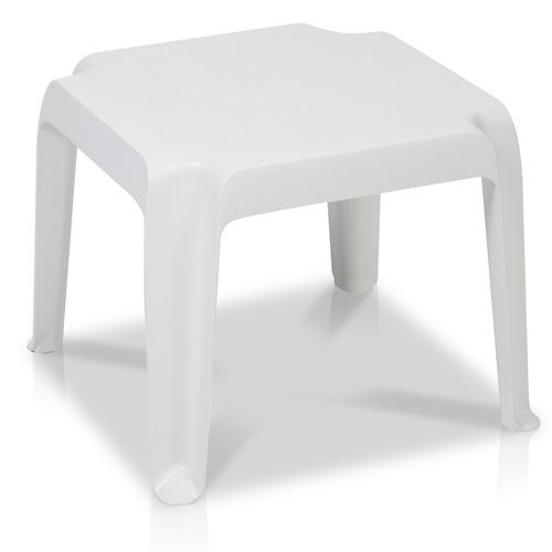 Tavolo d'appoggio contemporaneo - CARLA - VLAEMYNCK - in polipropilene / con base in polipropilene / quadrato