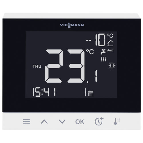 Telecomando per riscaldamento - VITOTROL 100-EH - VIESSMANN - finitura opaca / con touch screen / a muro