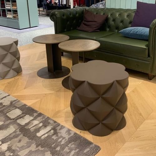 Pouf contemporaneo - DIAMOND - SIXINCH Furniture - Design - Foamcoating - in schiuma ad alta densità rivestita / tondo / personalizzabile