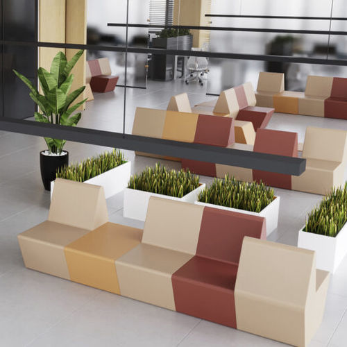 Poltrona contemporanea - Project D - SIXINCH Furniture - Design - Foamcoating - in schiuma ad alta densità rivestita / in schiuma ad alta densità rivestita / blu