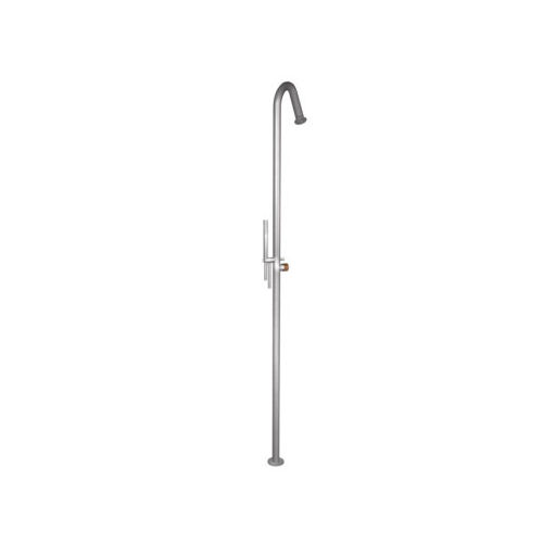 Colonna doccia da esterno - 69131/D - Bongio - in acciaio inossidabile / su piede / contemporanea