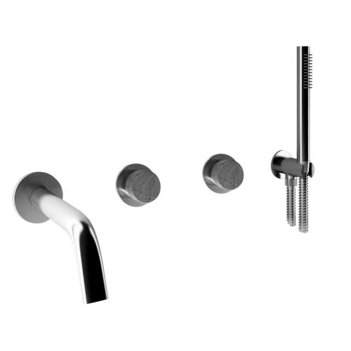 Miscelatore doppio comando da doccia - 69530/D - Bongio - per vasca / da incasso / in acciaio inossidabile
