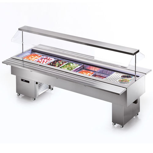 Buffet refrigerato centralizzato - ISOLA 8.0 M VT INOX - TECFRIGO SPA  - freddo ventilato / per ristorante