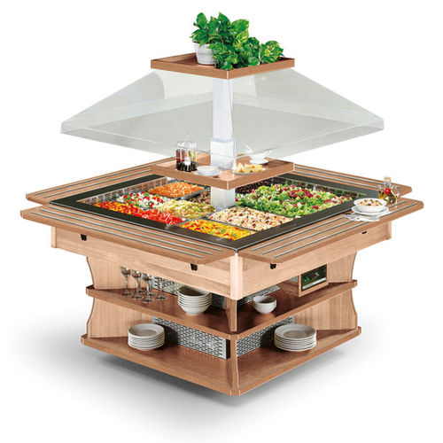 Buffet refrigerato centralizzato - OASI 8 M  - TECFRIGO SPA  - freddo statico / per ristorante