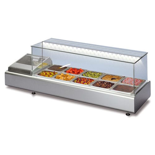 Vetrina refrigerata da appoggio - TOPPING 1200 - TECFRIGO SPA  - per negozio / con illuminazione