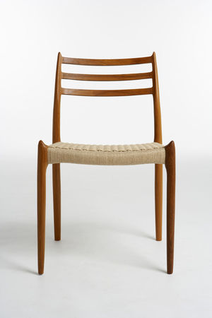 Sedia design scandinavo - 1962 - paere dansk - da interno / in rovere / in pelle