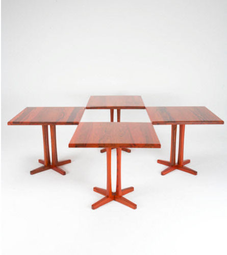 Tavolo da bistrot design scandinavo - PD 70  - paere dansk - in legno di rosa / rettangolare / quadrato