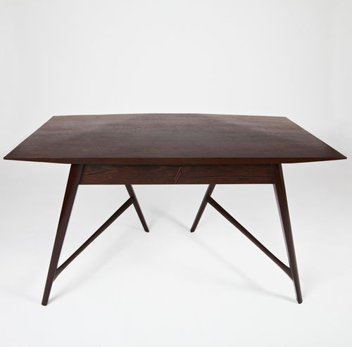 Scrivania design scandinavo - STEALTHIER - paere dansk - in legno massiccio / in wengé / con 4 gambe