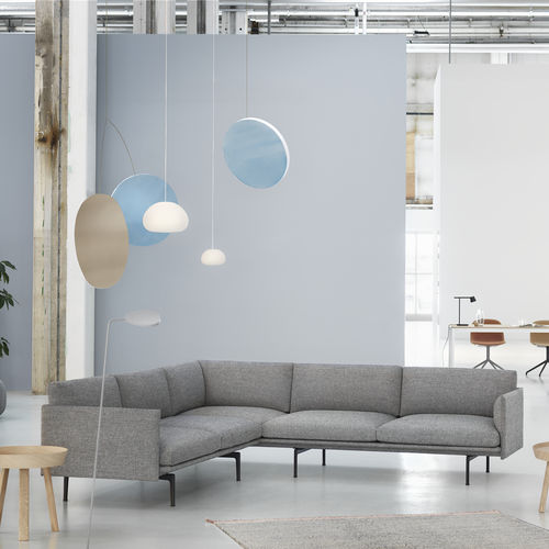 Divano d'angolo - OUTLINE - Muuto - design scandinavo / in tessuto / imbottito