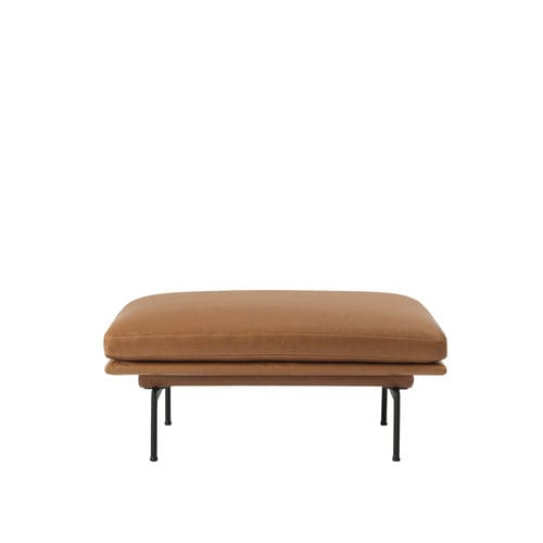 Pouf contemporaneo - OUTLINE - Muuto - in tessuto / in pelle / rettangolare